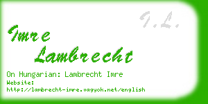 imre lambrecht business card